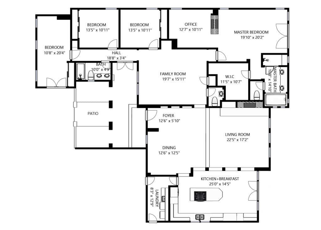 Floor Plan Sketch. Floorplanner. Floor Plan. Living Space with